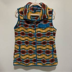 Patagonia Synchilla Fleece Vest Aztec Southwestern Pattern Women's Large